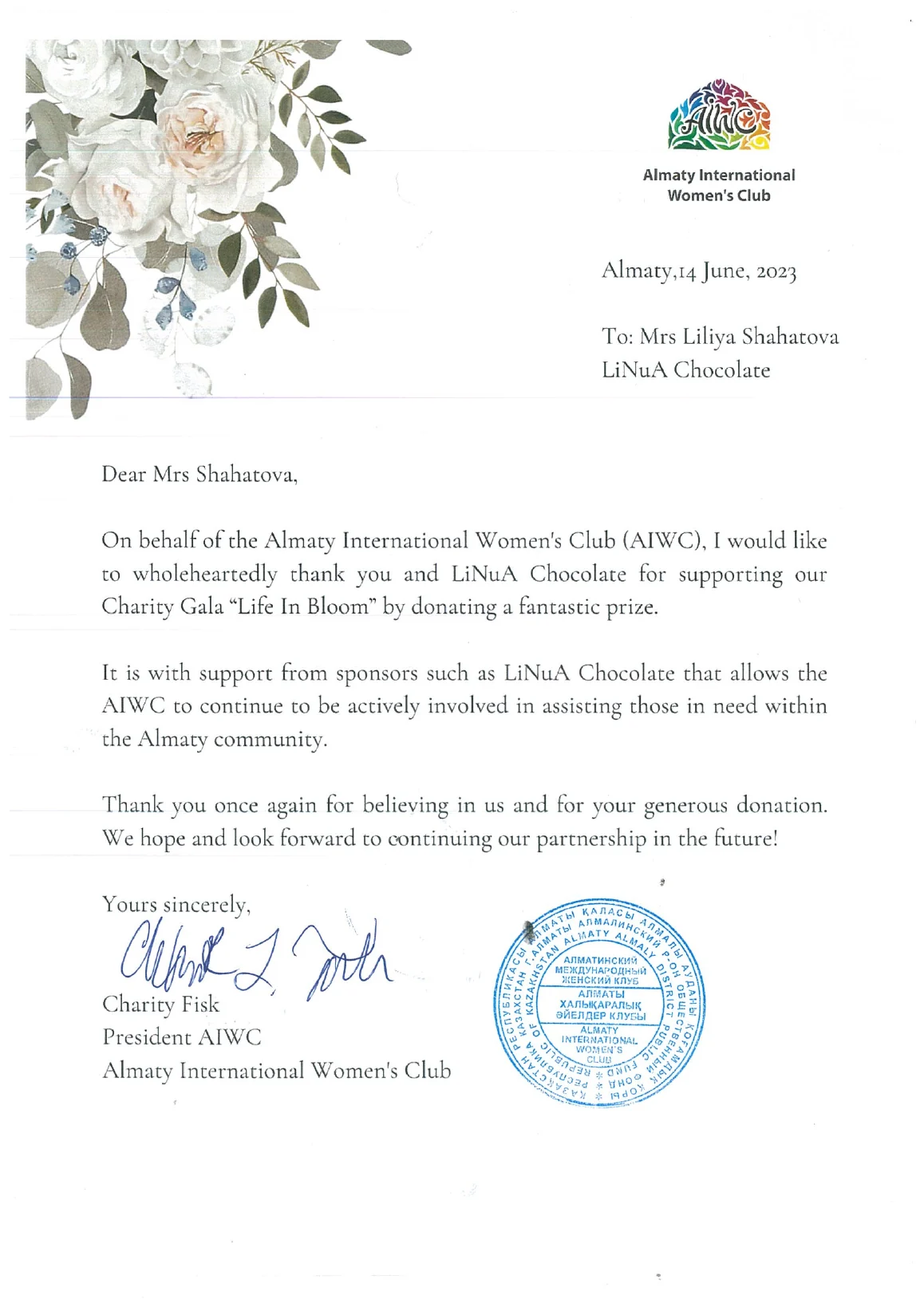 Preview of Letter of Appreciation certificate