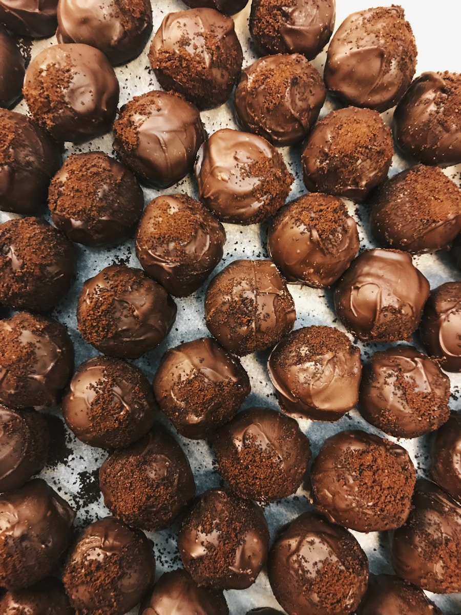Handmade chocolate truffles